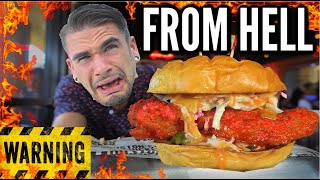 The SPICIEST CHICKEN SANDWICH CHALLENGE I HAVE EVER ATTEMPTED Joel Hansen Raw [upl. by Feledy380]