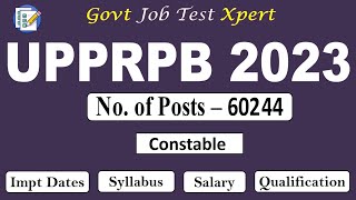 Uttar Pradesh Police Recruitment and Promotion Board UPPRPB New Recruitment 2023 [upl. by Atinauq223]