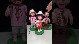 Charming 3Person Bobblehead Set – Adorable Clay Creations [upl. by Fernanda]