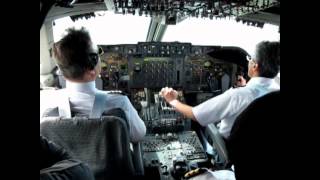 Iran Air B747SP Cockpit Landing at Tehran Imam Khomeini [upl. by Boiney]