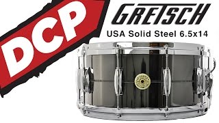 Gretsch USA Solid Steel Snare Drum 65x14 [upl. by Daffy930]