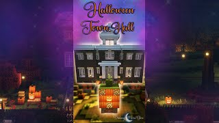 🎃 Halloweentown Town Hall ✨ Minecraft Timelapse [upl. by Noroj]