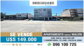 En Venta  Apartamento 1 Dorm  Balcón  Malvin [upl. by Meece]