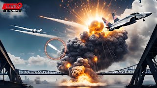 BIG Tragedy May 16 US Stealth Fighter Jet Destroys 300 Russian Armored Tanks on Crimean Bridge [upl. by Legin]