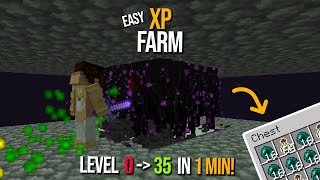 SUPER FAST Enderman XP Farm  30 levels in 1 MINUTE [upl. by Jeb325]