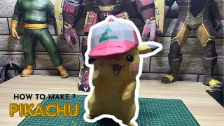 How to Make a Pikachu Papercraft – Easy and Fun  Figure Make  Papercraft [upl. by Cheyne38]