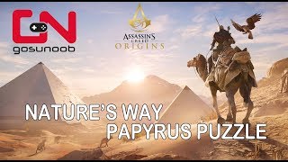 Assassins Creed Origins Natures Way Papyrus Puzzle [upl. by Noivad]