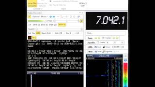 SWL Sample of RTTY45 Decode in SDRradio [upl. by Notnarb]