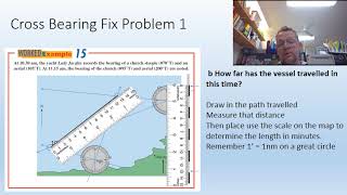 Cross Bearing Fix Example 1 [upl. by Arluene74]