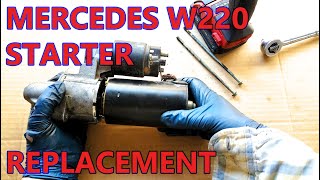 Mercedes S500 S430 W220 Starter Replacement [upl. by Eceinwahs]