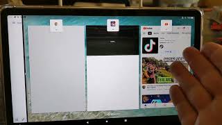 Split screen on fire max 11 Amazon tablet Easy Open recent apps and at tap press down button [upl. by Scales]