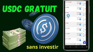 USDC GRATUIT SANS INVESTIR  GAGNEZ DE L ARGENT AVEC LES CRYPTO [upl. by Aztinay]