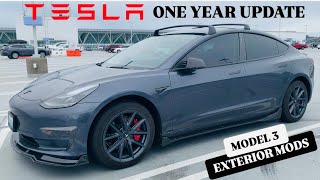 Tesla Model 3  One Year Update  Mods Upgrades and Accessories [upl. by Durman]