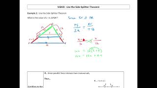 Use the SideSplitter Theorem [upl. by Akemed250]