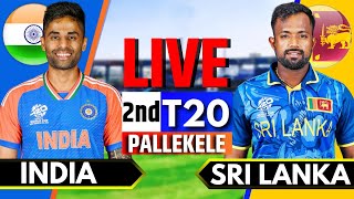 India vs Sri Lanka 2nd T20  Live Cricket Match Today  IND vs SL Live Match Today  SL Batting [upl. by Chrissa]