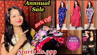 Night Suits Under 500 Try On Haul Clovia Night Suit Haul Affordable Night Suits NightDress Sale [upl. by Barsky]