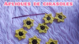 Apliques mini girasoles🌻 a crochet😃🫢 [upl. by Mich]