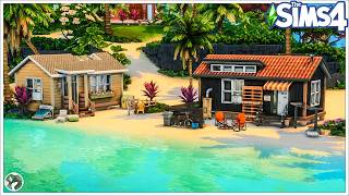 2 Tiny Homes 1 Beach 😎 The Sims 4 Speed Build [upl. by Eux395]