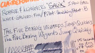 Ink Review Rohrer amp Klingner Salix Iron Gall Ink [upl. by Cayser284]