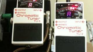 Boss TU3 VS TU2 Tuner Head to Head Mini Review [upl. by Boyer]