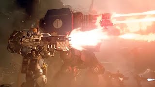 Warhammer 40K Dreadnought Battle Scene Cinematic 4K [upl. by Akehsyt]