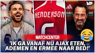 𝐇𝐄𝐍𝐃𝐄𝐑𝐒𝐎𝐍 VERMAAKT ZICH tijdens EERSTE PERSCONFERENTIE als AJAXSPELER 😂 [upl. by Loree]