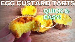 Portuguese Egg Custard Tart Recipe  Pastéis de Nata with shortcrust pastry [upl. by Esilehs]