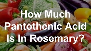 How Much Pantothenic Acid Is In Rosemary [upl. by Nowad502]