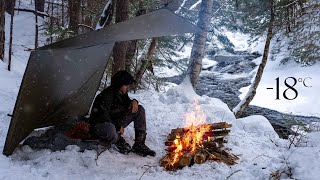 3 Days Solo Camping by Winter River [upl. by Kowalski]