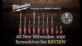 All New Milwaukee 10pc Screwdriver Kit Review 48222710 [upl. by Darcia]