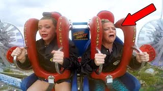 Girls Getting Scared  Funny Slingshot Ride Compilation [upl. by Garibull]