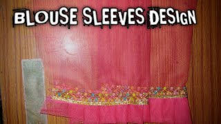 Easy DIY Blouse Sleeve Tutorials  Sleeve Cutting and Stitching  Designer Blouse Sleeve Design [upl. by Marijane]