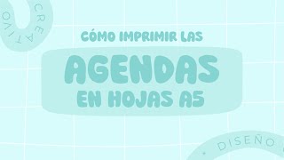 AGENDAS A5  Cómo imprimirlas  Agendas imprimibles  PDF  HYGGECREATIVO [upl. by Fernas18]