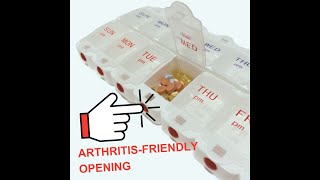 A Pill Organizer with a Unique Opening System  Arthritis Friendly [upl. by Rubbico]