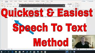 Easiest Speech To Text Dictate Method Windows 10 Microsoft Word Office Products Dictation [upl. by Eiuqram12]