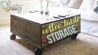 DIY Coffee Table with Storage  Shanty2Chic [upl. by Raseda305]