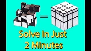 How To Solve A Mirror Cube In Just 2 minutes In HIndi  Using 3x3 method ✔ [upl. by Blockus586]