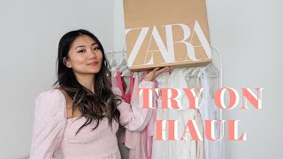 ZARA NEW IN SPRING TRY ON HAUL S3 E14  PINK DRESSES 2023 [upl. by Zennas]