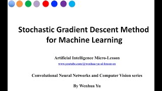 Stochastic Gradient Descent Method for Machine Learning [upl. by Ydnic]