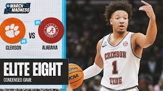 Alabama vs Clemson  Elite Eight NCAA tournament extended highlights [upl. by Katrina]