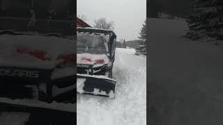 Polaris ranger cleaning up some snow polaris polarisranger [upl. by Elwina]