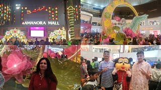 AMANORA MALL Christmas special celebration2023 full vlog restaurants clothing food and more [upl. by Cathee]