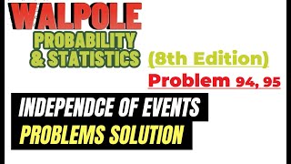 Problems 94 amp 95 8th Edition Chapter No2  Probability amp Statistics for Engineers amp Scientists [upl. by Hafirahs]