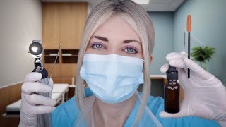 ASMR Ear Exam amp Ear Cleaning  Otoscope Fizzy Drops Ear Picking Brushing Latex Gloves Typing [upl. by Aninotna893]