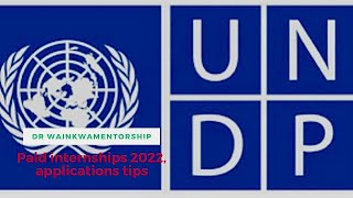 How to apply for paid internships at UNDP2022application tips internships undp [upl. by Ydnam]