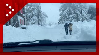 Nevicata eccezionale a Macugnaga camera car nel pomeriggio [upl. by Ambros628]