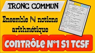 Exemple 3  Devoir N 1 1er Semestre Maths Tronc Commun BIOF Tcsf Arithmétique Dans N Exercices 2 [upl. by Shirline]