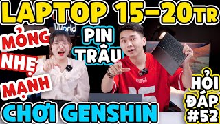 Laptop 1520 triệu Mỏng nhẹ Pin trâu Chơi Genshin  IdeaPad Pro 5 hay Vivobook Pro  LaptopWorld [upl. by Meldoh]