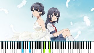 Seishun Buta Yarou  Bunny Girl Senpai ED  quotFukashigi no Cartequot FULL Piano Synthesia [upl. by Chiang]