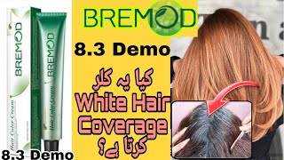 Bremod Hair colour  Hair coverage with Bremod 83  Golden Brown hair colour demo  Copper hair [upl. by Nailimixam]